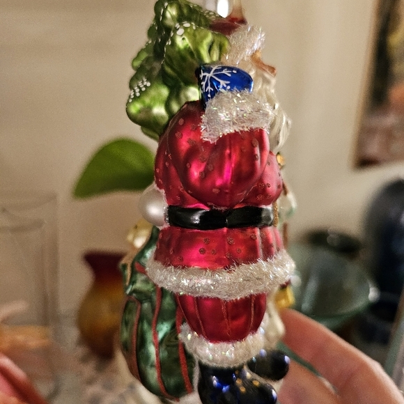 Blown Glass Santa and Snowman Ornament - Picture 7 of 13